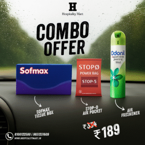Freshness Combo ( odonil air freshener, Stop- O power bag & Sofmax tissue box)